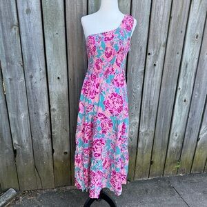 Anrabess One-Shoulder Maxi Dress size Large